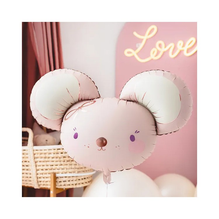 Folieballong Mus Ljusrosa bild 2