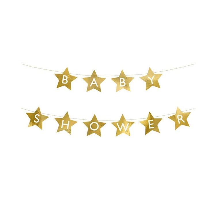 Girlang Babyshower Guld