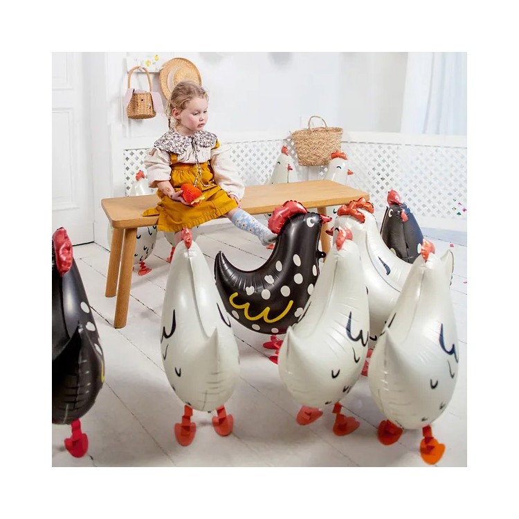 Airwalker Folieballong Höna vit bild 2