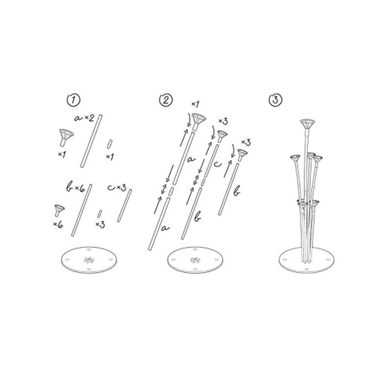 Ballongställ i plast 72cm bild 4