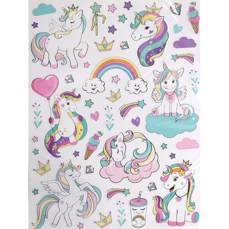 Klistermärken med Enhörningar
