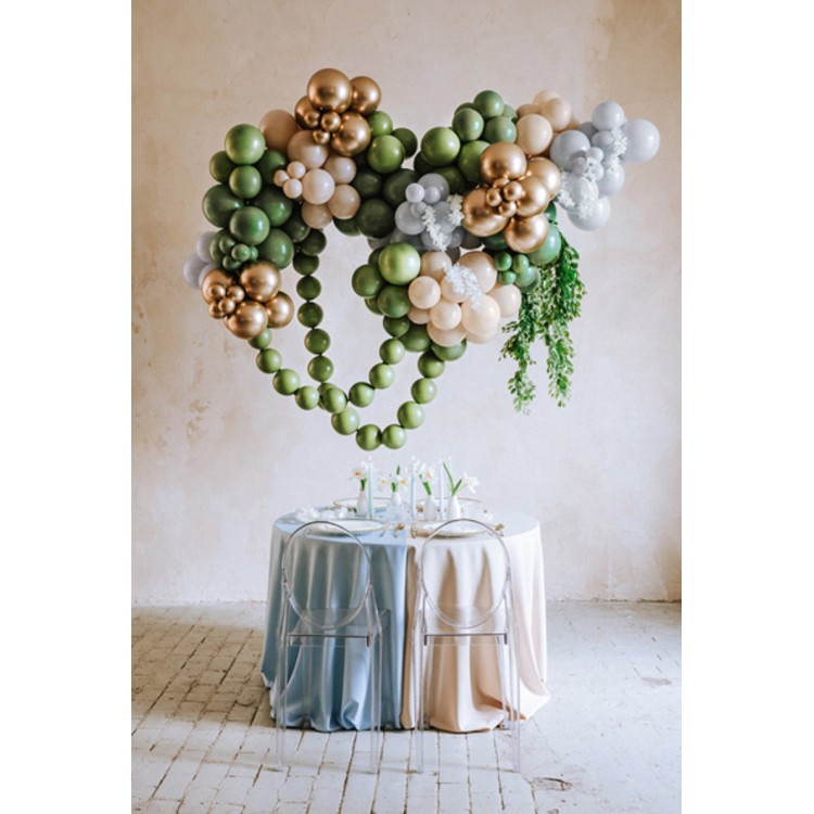 20-pack Länkande ballonger, olivgrön bild 3