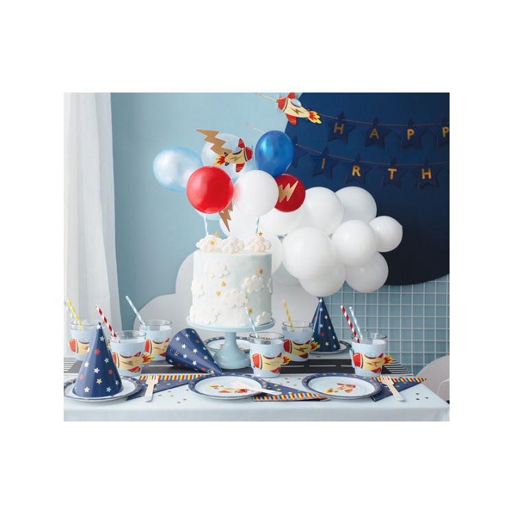 Cake Topper Flygplan Ballongset bild 3
