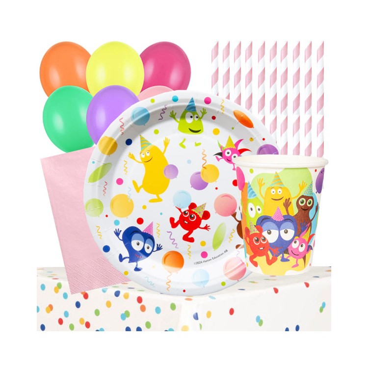 Kalaspaket Babblarna Ljusrosa enkel 8 pers