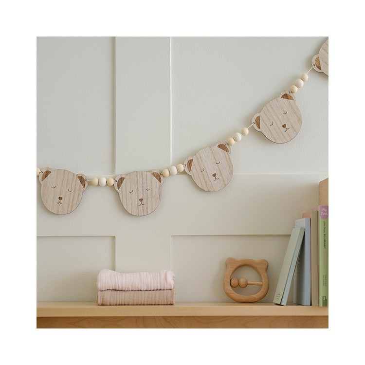 Girlang, Nallar & pärlor i trä bild 2