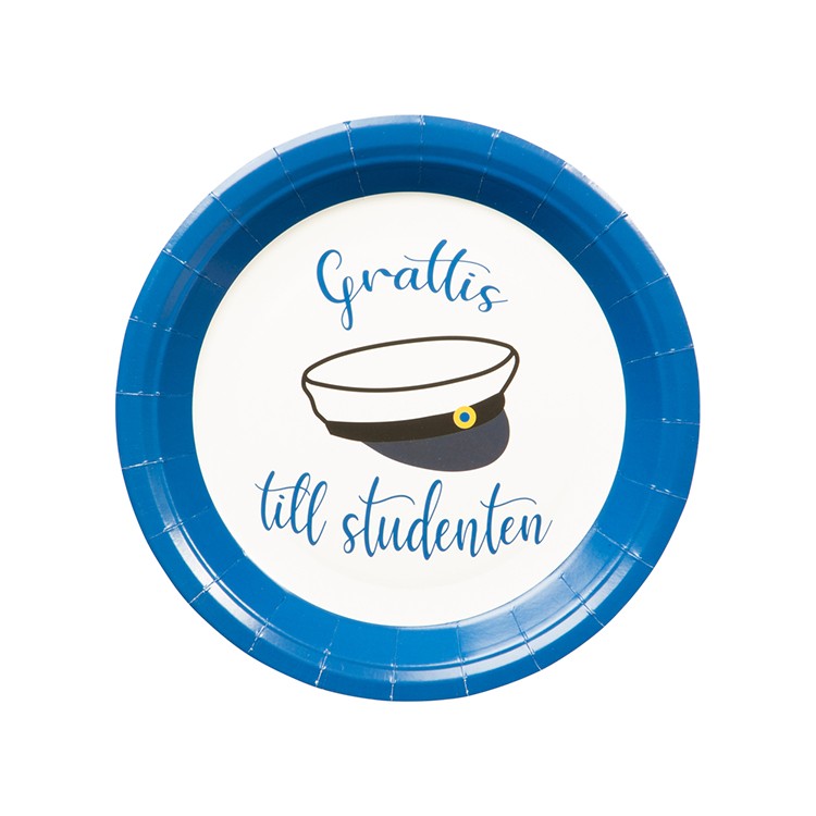 Papperstallrikar Grattis till Studenten