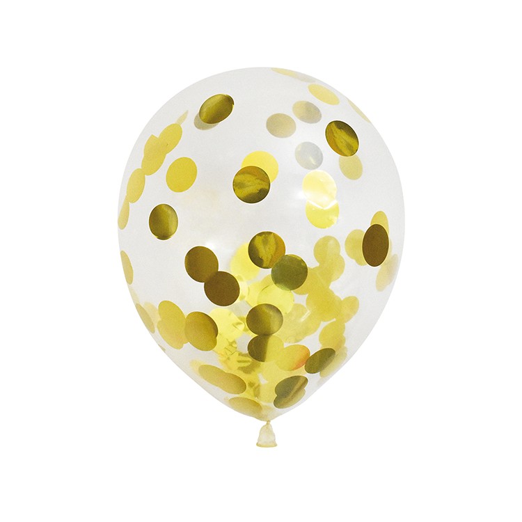 Ballonger med Guldkonfetti