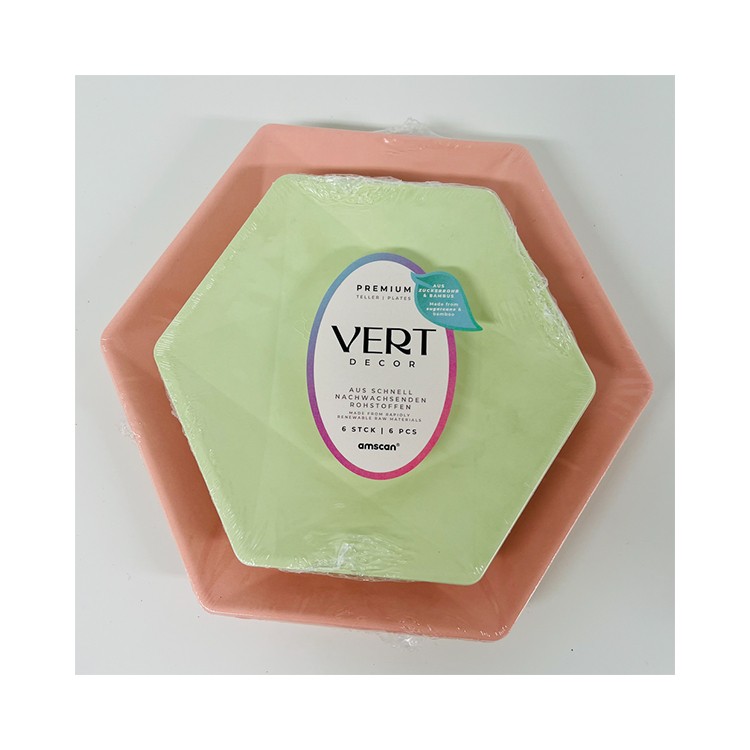 Tallrikar Aprikos Hexagon, Vert Decor bild 5