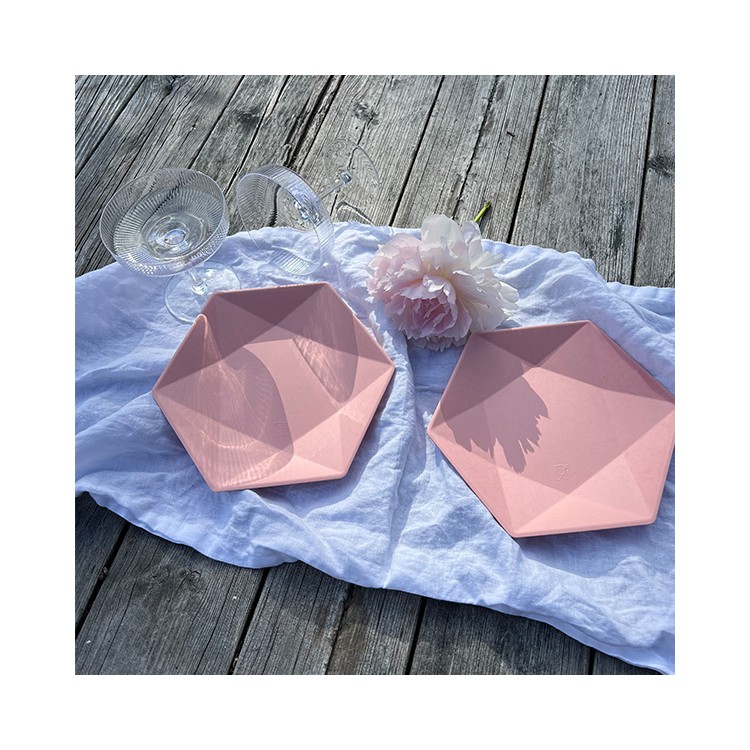 Tallrikar Aprikos Hexagon, Vert Decor bild 2