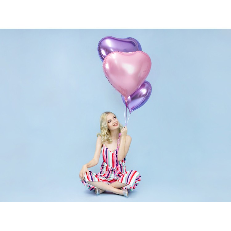 Folieballong Hjärta Rosa bild 4