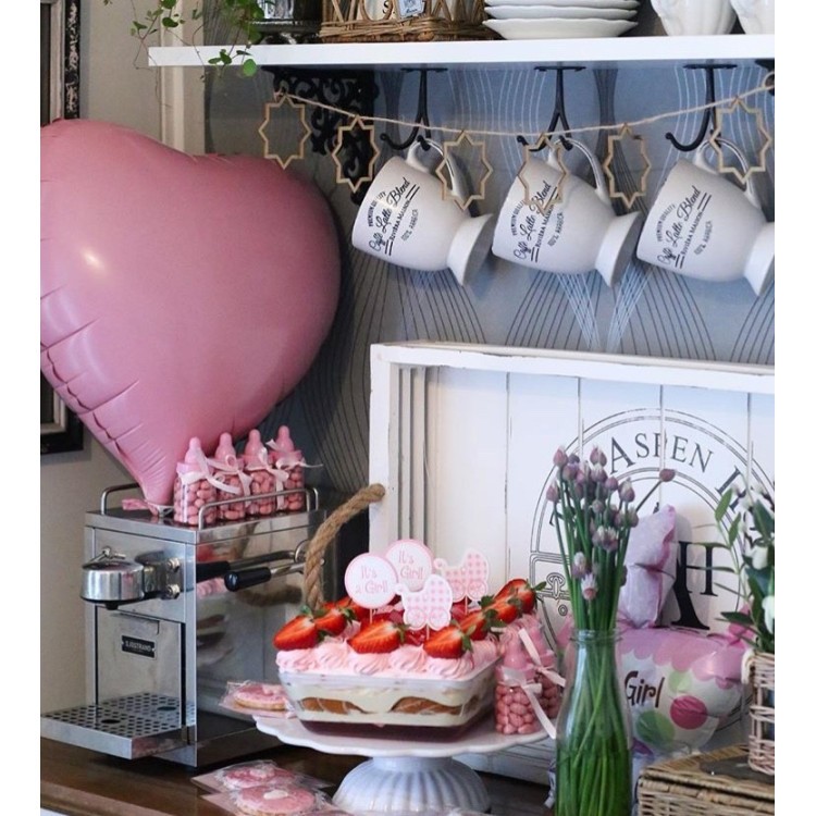 Folieballong Hjärta Rosa bild 2