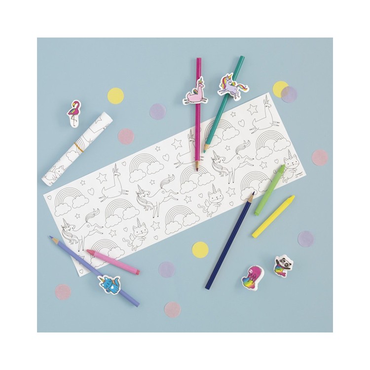 Enhörningar - rita och färglägg