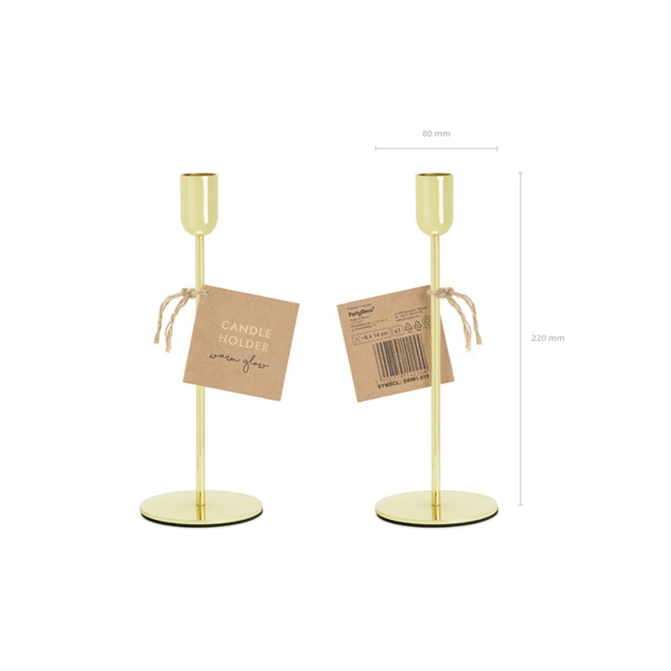 Ljusstake guld 22cm bild 4