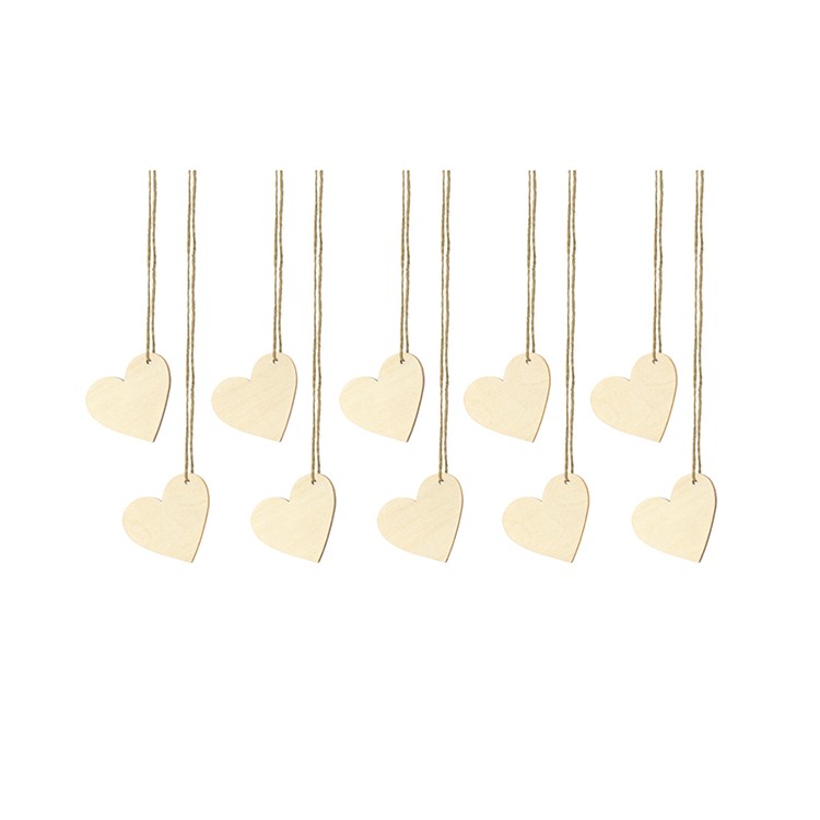 Placeringskort Hjärtan i trä bild 3