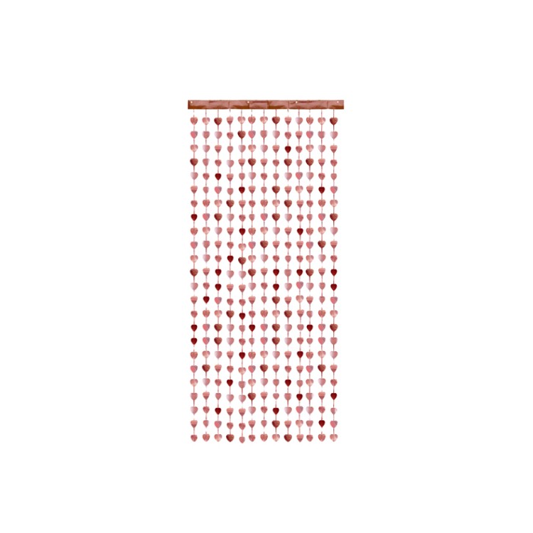 Draperi Hjärtan Roséguld