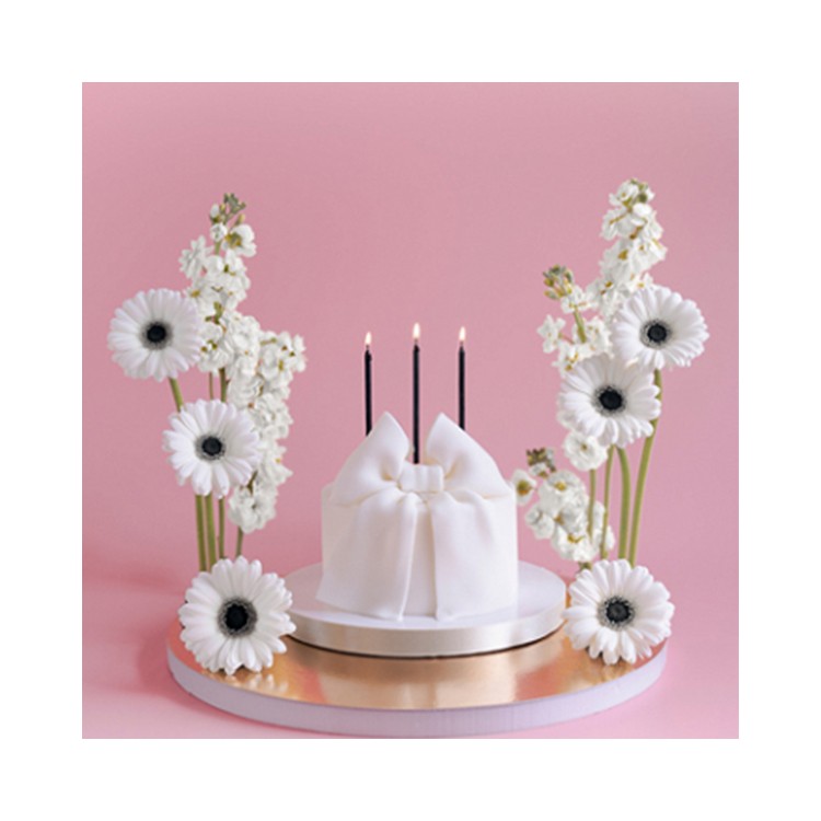 Långa Tårtljus Svart/Guld 14 cm bild 3