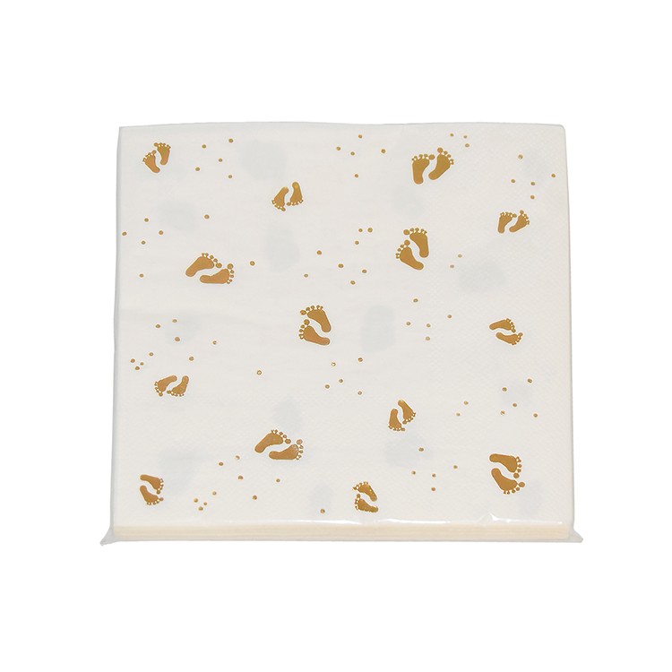 Servetter Baby Guld/Vit