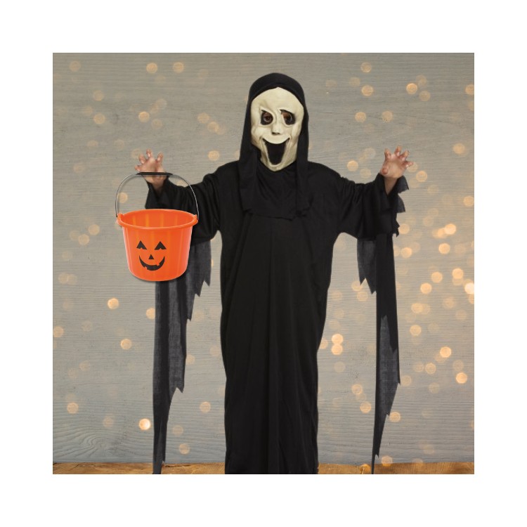 Halloweenkläder demon och pumpa hink, set bild 3