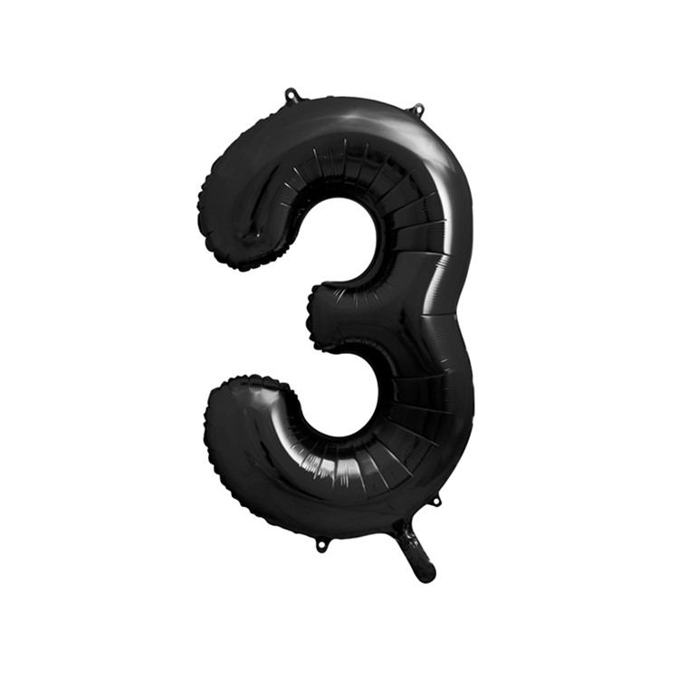 Sifferballonger Svart, 86 cm bild 5