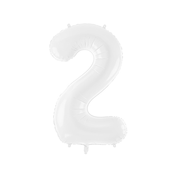 Sifferballonger vit, 86 cm bild 4