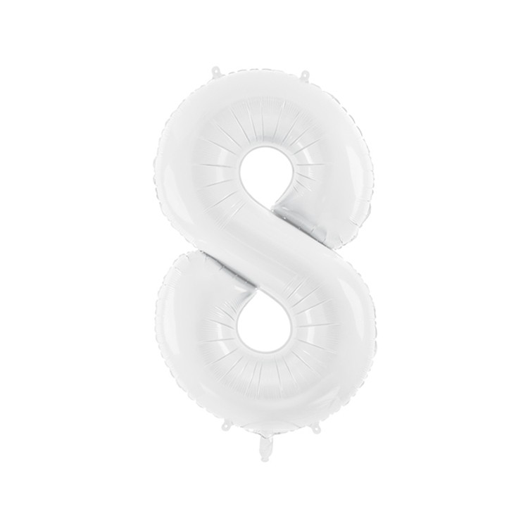 Sifferballonger vit, 86 cm bild 10