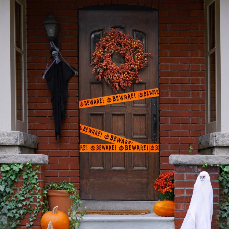 Avspärrningsband Halloween Dekoration - Orange bild 4