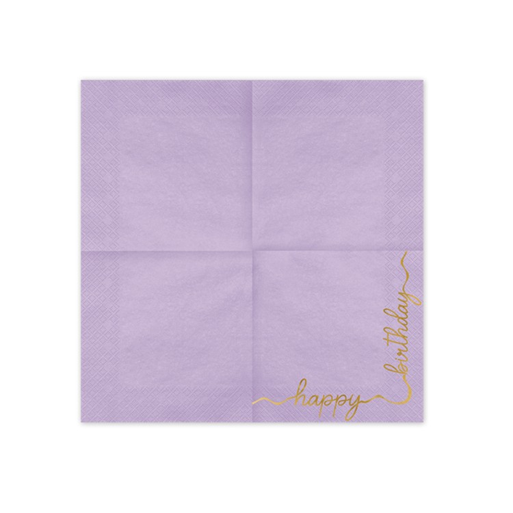 Servetter Happy Birthday Pastell, 12-pack bild 2