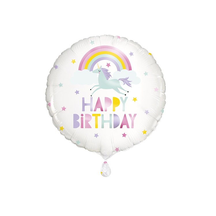 Folieballong enhörning happy birthday