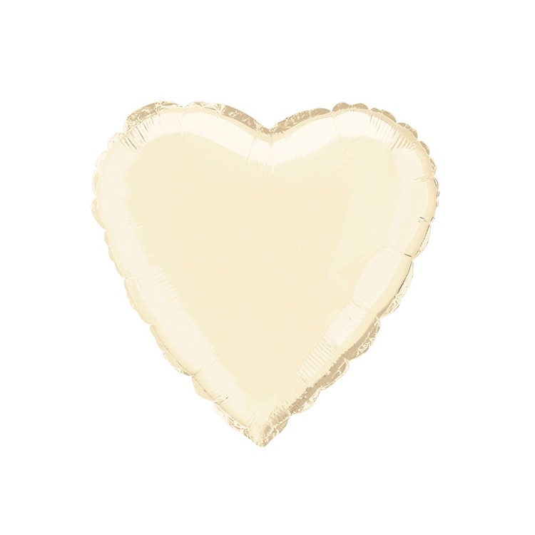Folieballong Hjärta beige
