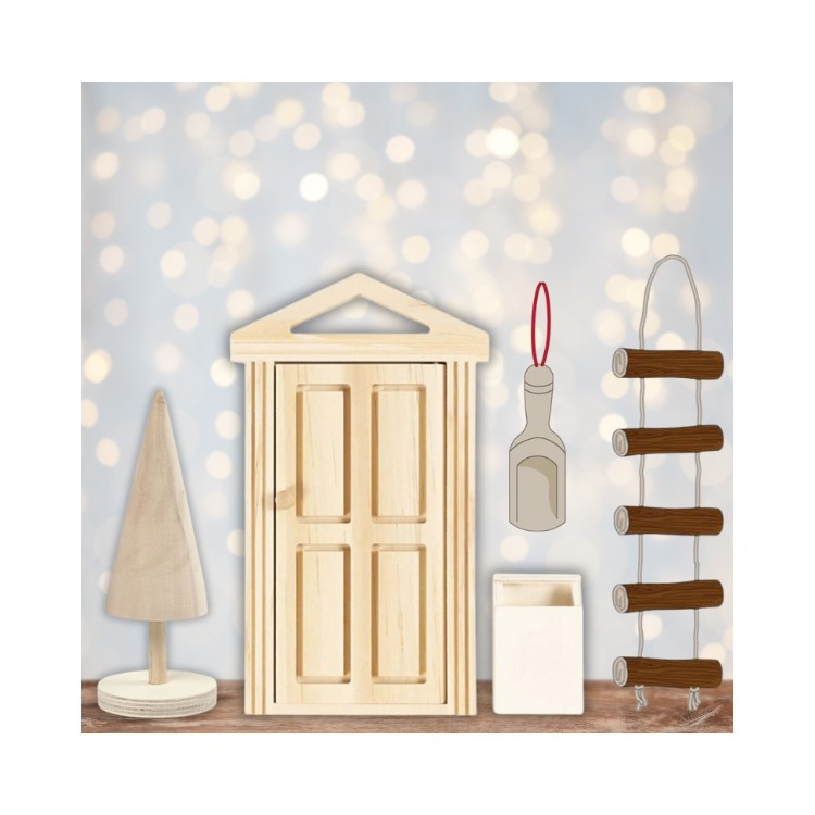 Nissetillbehör natur, 5 delar