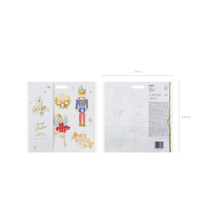 Presentetiketter Nötknäpparemix