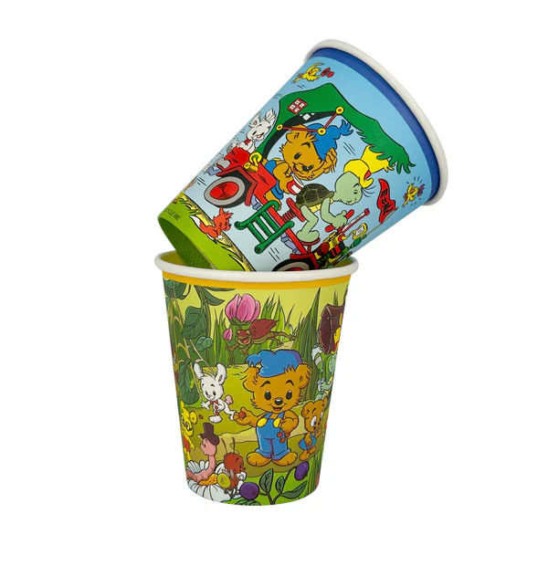 Pappmugg 8st, Bamse Natur