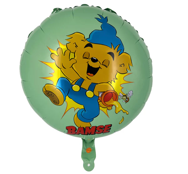 Folieballong 35cm, Bamse Grön