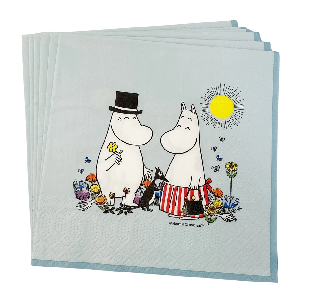 Servetter med Mumin, blå