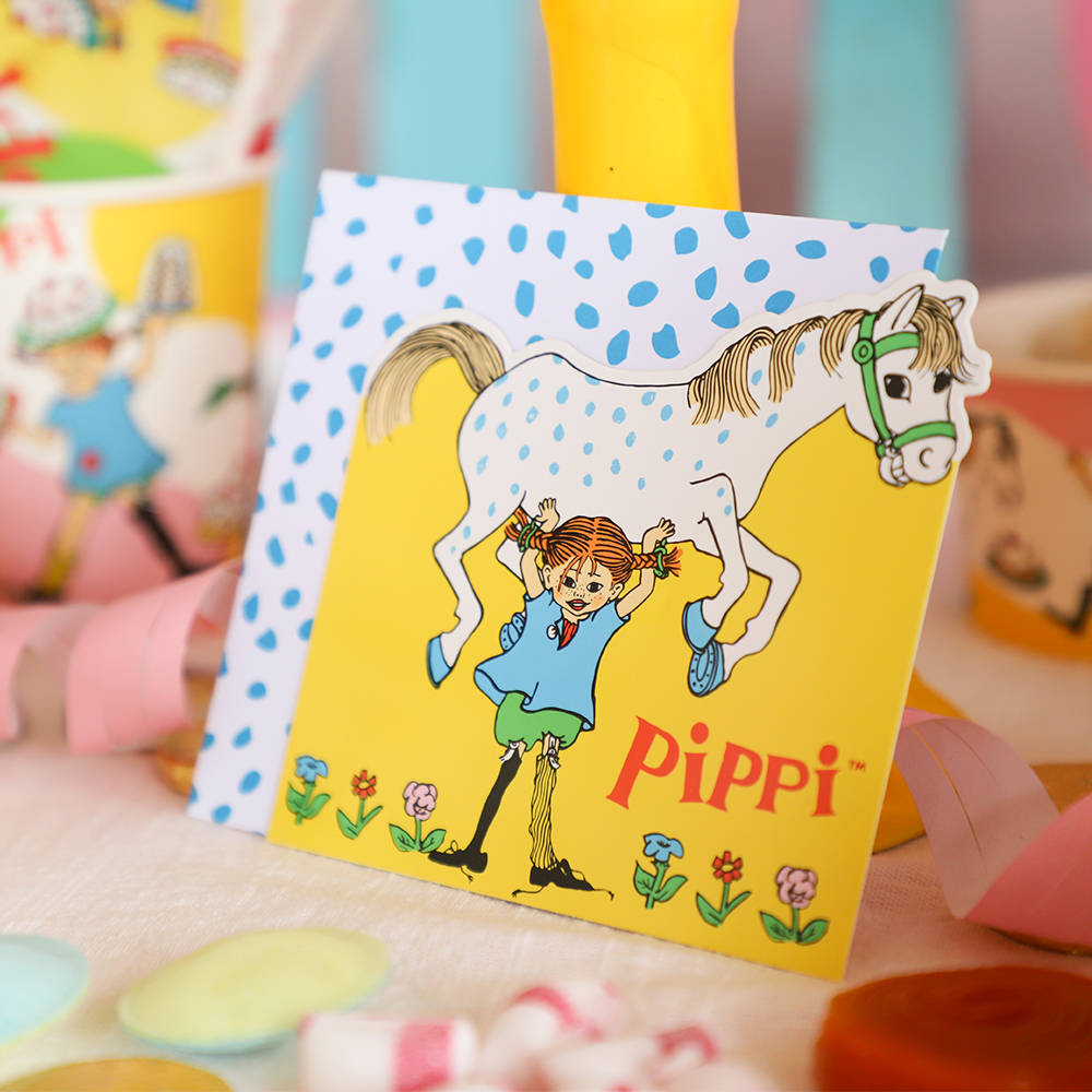 Inbjudningskort Pippi Långstrump, 8-pack bild 4