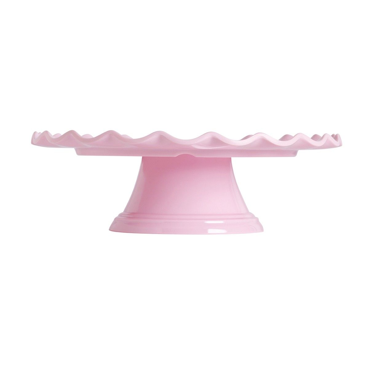 Tårtfat med vågig kant, rosa bild 2