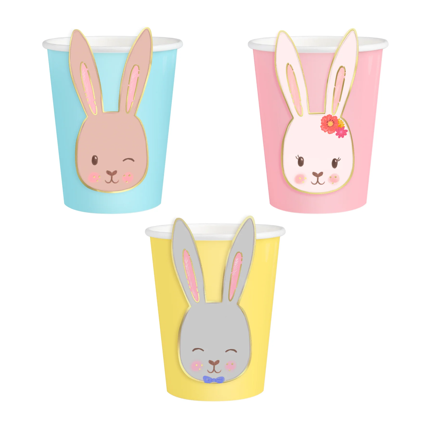 Pappmuggar - Kanin - 6 st