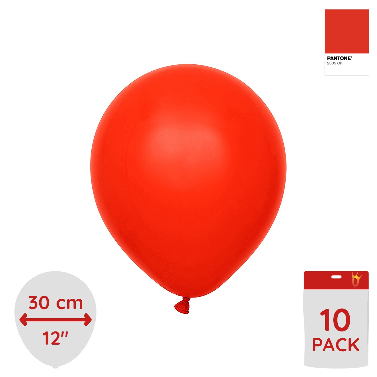 10-pack röda ballonger - Premium
