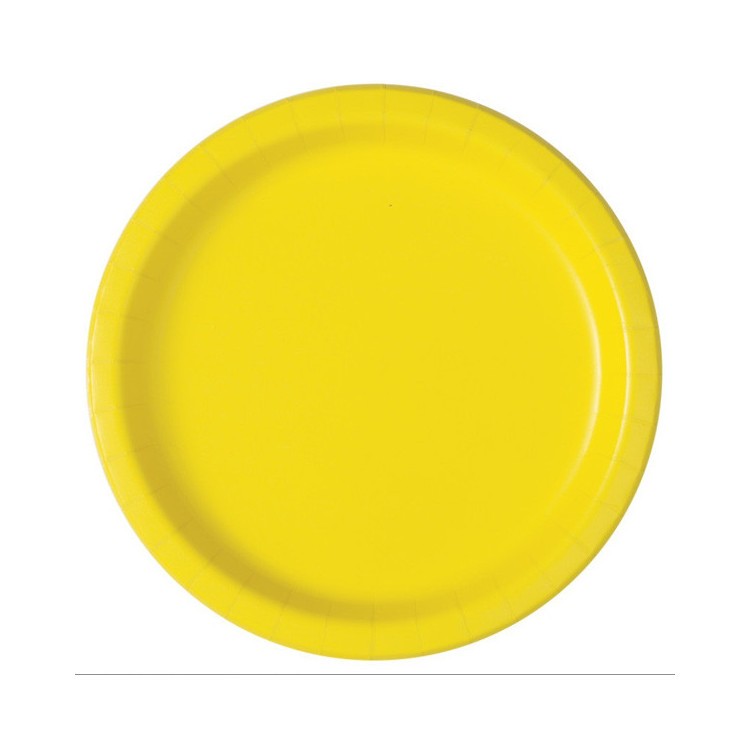 Papperstallrikar Gul