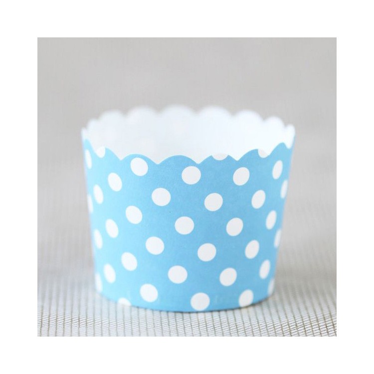 Muffinsformar, Snacksbägare Babyblå Dots bild 3
