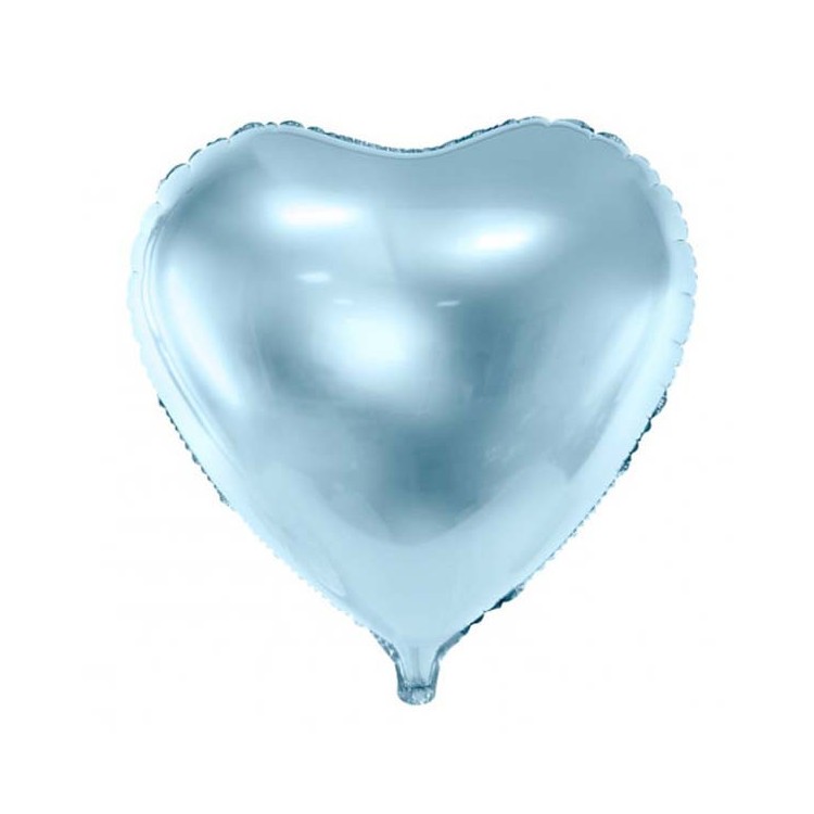Folieballong Hjärta Babyblå