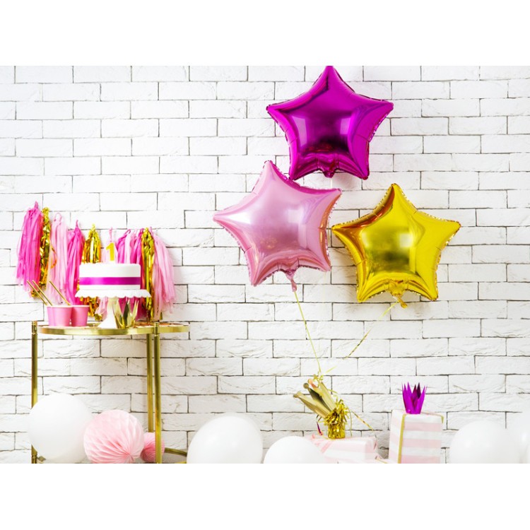 Folieballong Stjärna Rosa bild 3