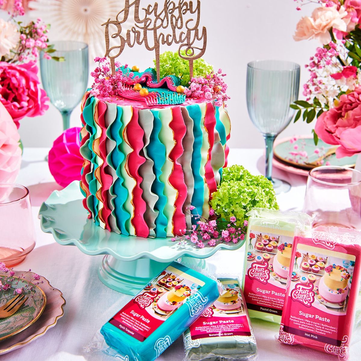 Sockerpasta, Sugarpaste Babyblå bild 3