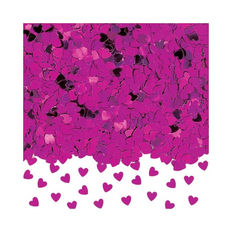 Konfetti Hjärta Hot pink / Lila