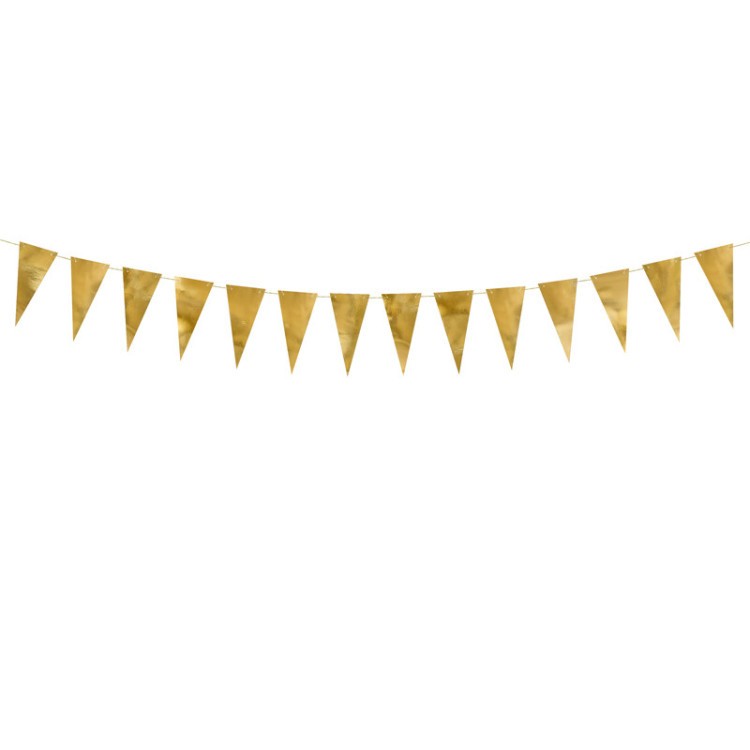 Flaggirlang Mini Guld