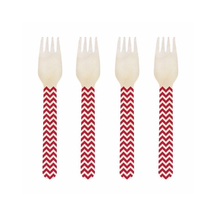 Trägafflar Chevron Röda