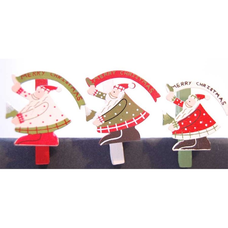 Klädnypor Tomtar 6-pack bild 2