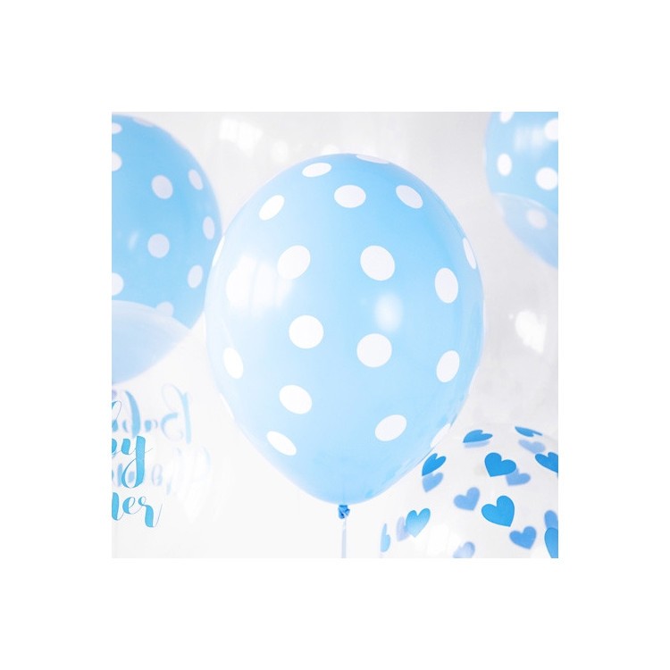 Ballonger Ljusblå Dots