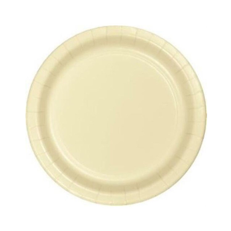 Papperstallrikar Ivory