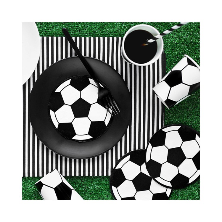 Servetter Fotboll Svart/vit bild 2